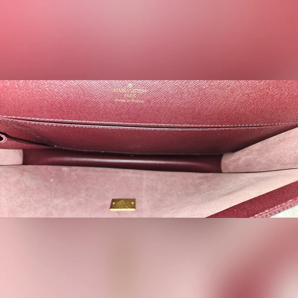Louis Vuitton Burgundy Taiga Porte Document Angara Briefcase MB1022